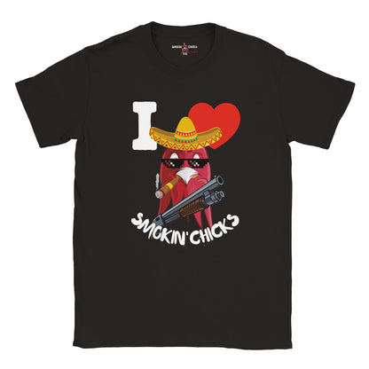 I LOVE SMOKINCHICKS Unisex Crewneck T-shirt